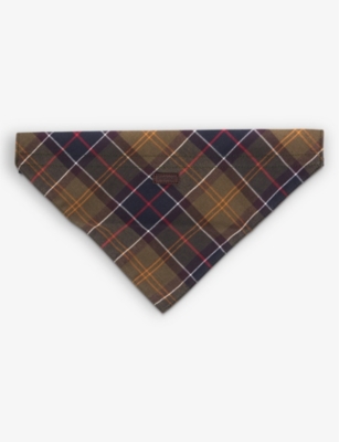 BARBOUR: Tartan cotton dog bandana