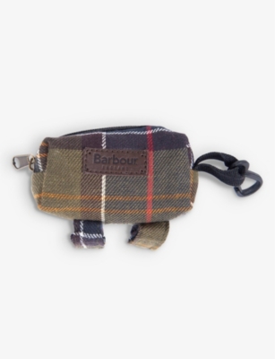 BARBOUR: Tartan woven poop bag dispenser