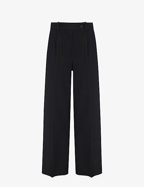 ALIGNE: Fedde straight-leg high-rise recycled polyester-blend trousers trousers