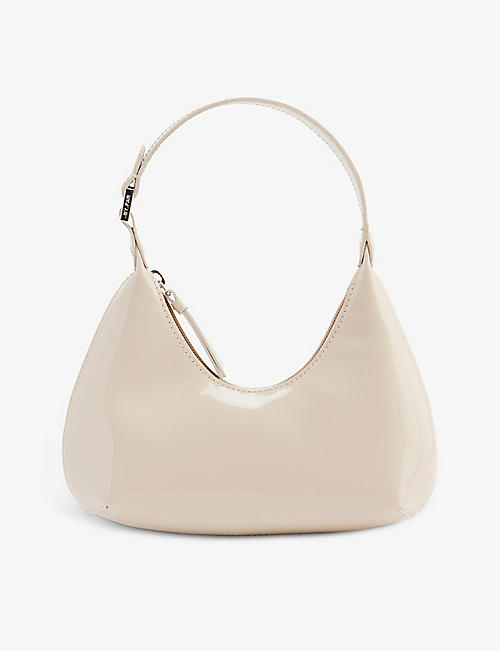 BY FAR: Baby Amber patent leather shoulder bag