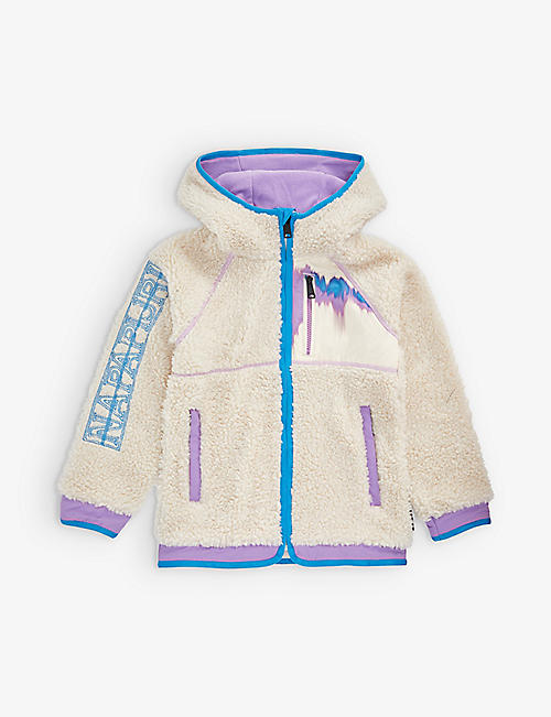 NAPAPIJRI: Yupinap brand-embroidered fleece jacket 10-16 years