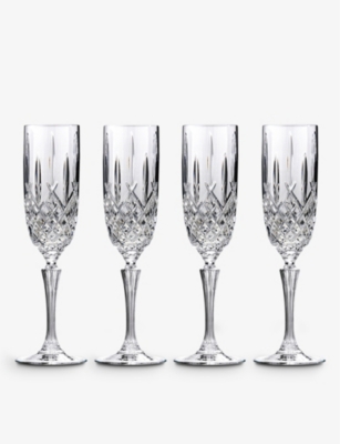 Waterford Markham Crystal Flutes Set Of Four In White