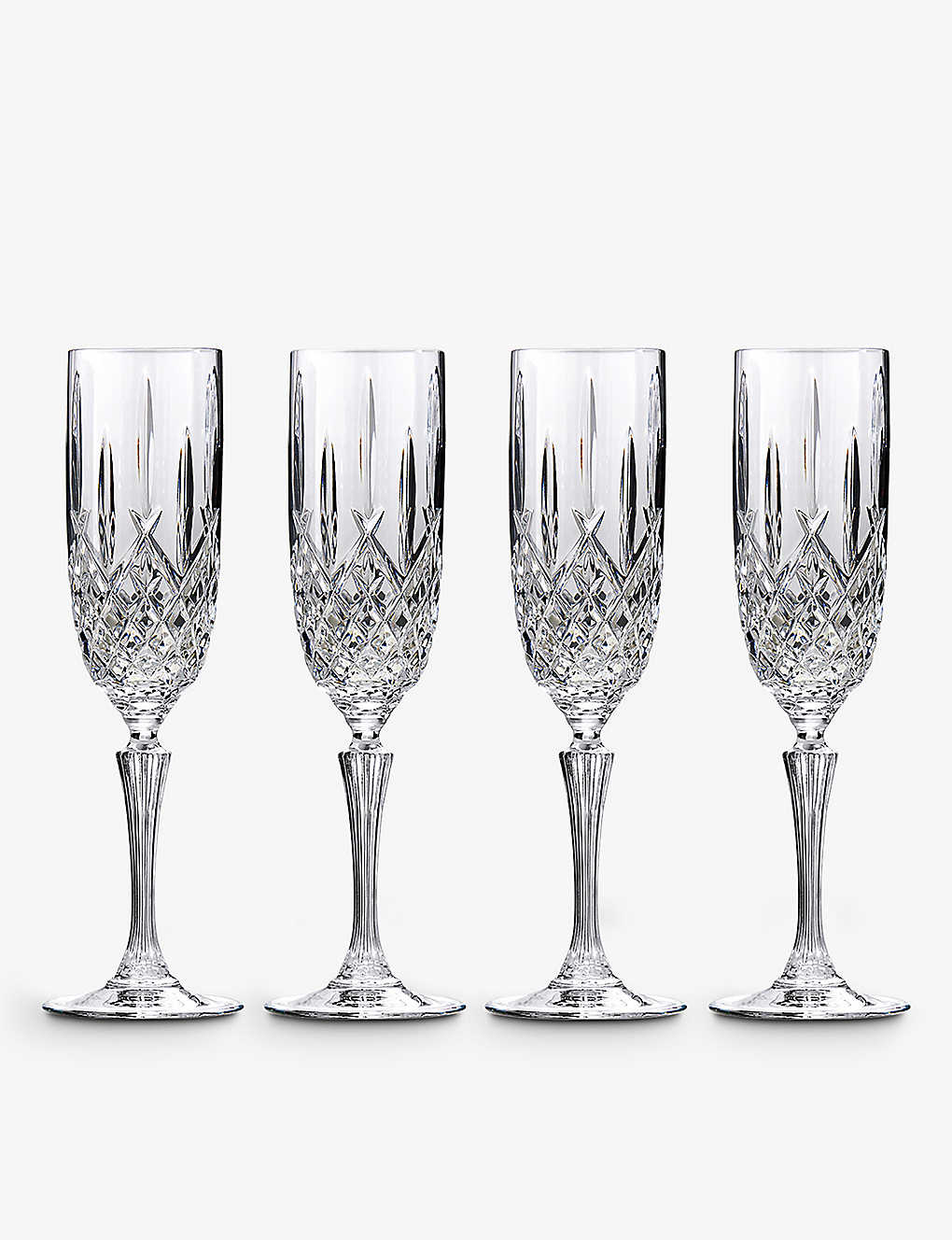 Waterford Markham Crystal Flutes Set Of Four In White