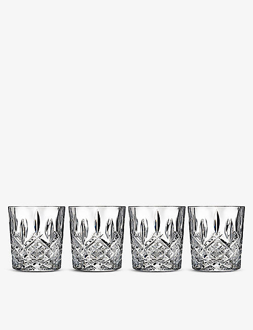 WATERFORD: Markham Double Old Fashion crystal tumblers set of four