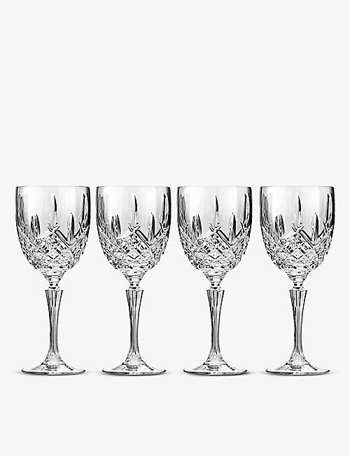 WATERFORD: Markham crystal goblets set of four 22cm