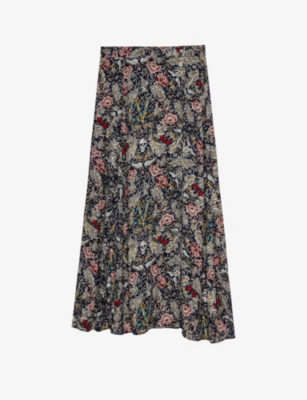 ZADIG&VOLTAIRE: June floral-print woven midi skirt