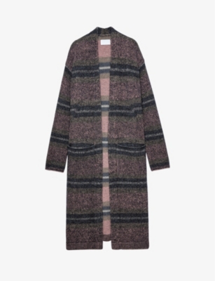 トップス Zadig & Voltaire Marina CashmereCardigan Zadig & Voltaire Marina Striped Longline Cashmere Cardigan
