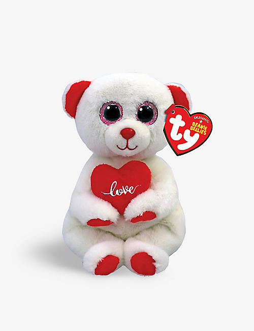 TY: Valentine's Desi polar bear soft toy 14cm