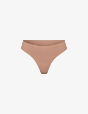 Buy SKIMS Brown Seamless Sculpt High-waist Thong for Women in UAE