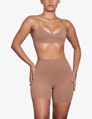 SKIMS: Smoothing Mid-Rise Stretch-Woven Shorts