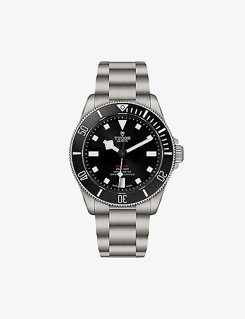 TUDOR: M25407N-0001 Pelagos titanium and satin automatic watch