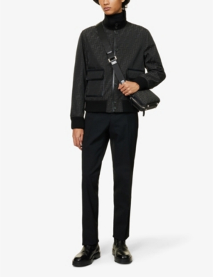 FENDI Logo-print regular-fit woven jacket