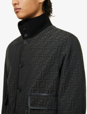 FENDI Logo-print regular-fit woven jacket