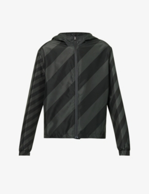 FENDI Reversible logo-print regular-fit woven hooded jacket