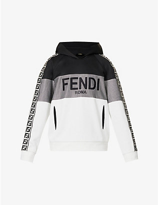 FENDI: Felpa logo-print woven hoody