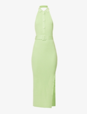 SAN SLOANE: Adrian sleeveless knitted midi dress