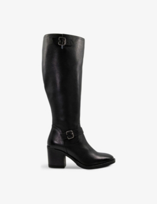 DUNE: Trelis heeled knee-high leather boots