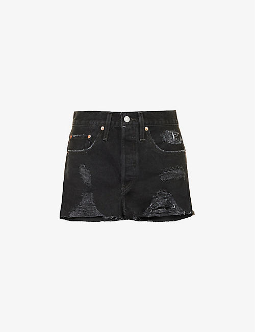 LEVIS: 501 Original high-rise denim shorts