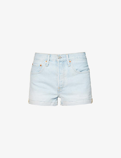 LEVIS: 501 Original high-rise denim shorts