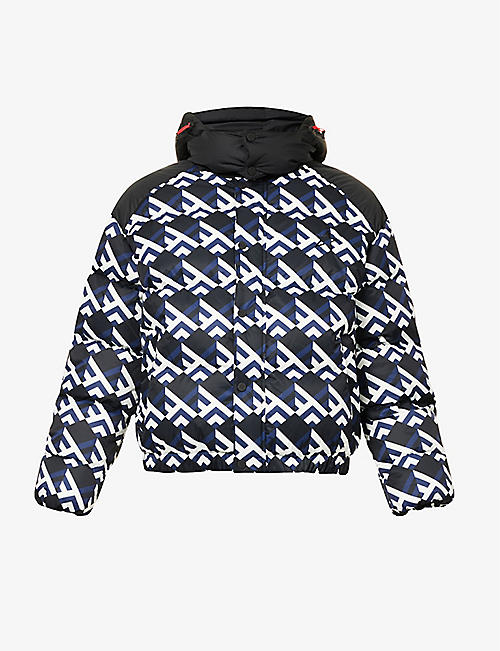 PERFECT MOMENT: Moment graphic-print shell-down puffer jacket