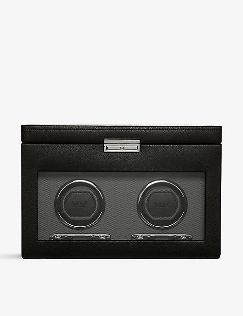 THE ALKEMISTRY: WOLF Viceroy double vegan-leather watch winder with storage