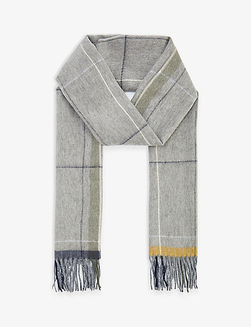 BEGG X CO: Vale tartan lambswool and cashmere-blend scarf