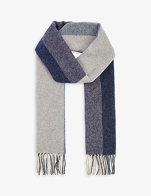BEGG X CO: Brook two-tone cashmere-merino-blend scarf