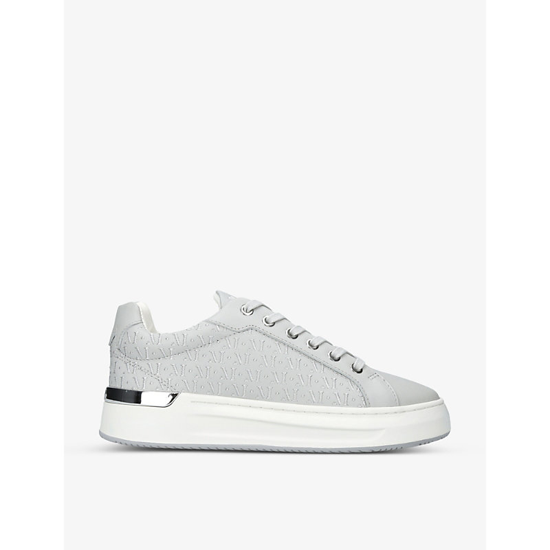 Mallet Grftr Logo-embroidered Low-top Sneakers In Grey
