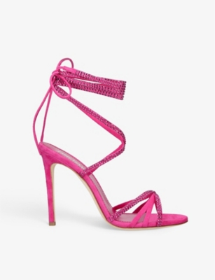 PARIS TEXAS: Holly Nicole crystal-embellished leather heeled sandals
