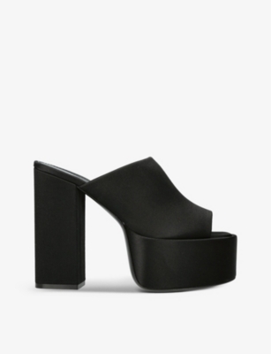 Paris Texas Black Mules With Oversized Platform In Black