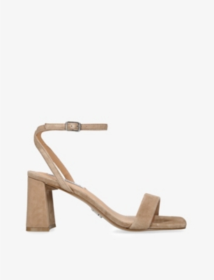 Shop Steve Madden Women's Tan Luxe Heeled Suede Sandals