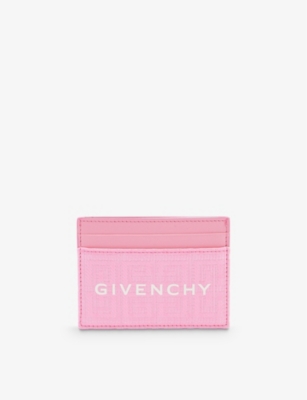 GIVENCHY GIVENCHY BRIGHT PINK BRANDED FAUX-LEATHER CARD HOLDER 61766557