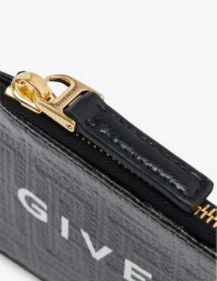 Shop Givenchy Black Branded Faux-leather Card Holder