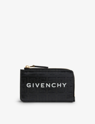 GIVENCHY: Branded faux-leather card holder