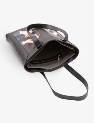 SELETTI: Seletti wears Toiletpaper Lipstick canvas and faux-leather tote bag