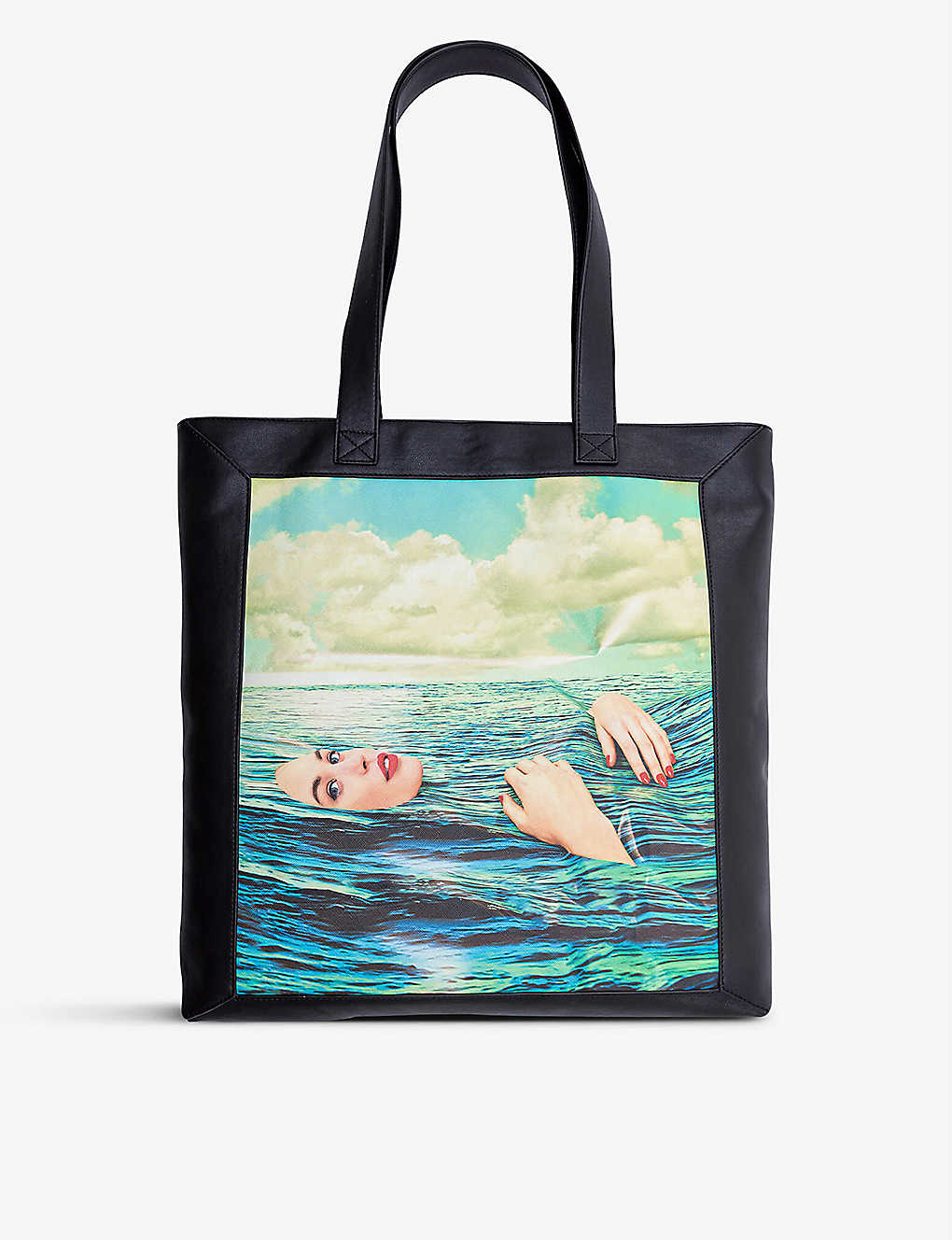 Seletti Wears Toiletpaper Seagirl Canvas And Faux-leather Tote Bag