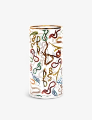 SELETTI: Seletti wears Toiletpaper Snakes medium glass vase 30cm
