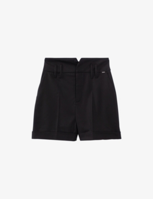 IKKS: Belted high-waisted stretch-woven shorts