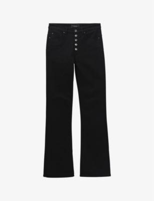 IKKS: Flared high-rise stretch-denim jeans