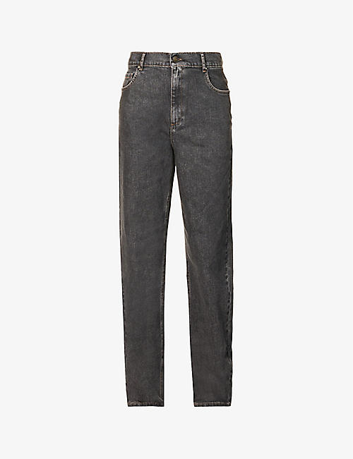 IKKS: Relaxed-fit mid-rise stretch-denim jeans
