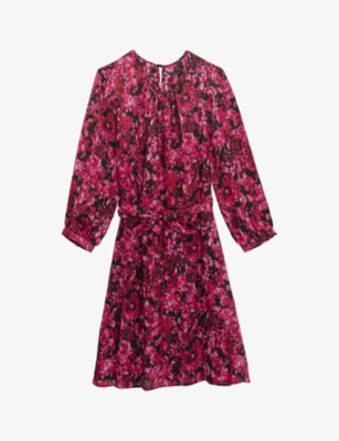 IKKS: Floral-print woven mini dress