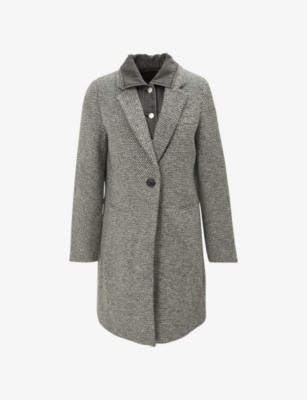 IKKS: Detachable denim jacket woven coat