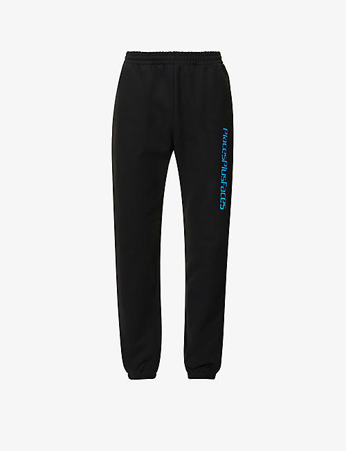 PLACES + FACES: Place Station tapered-leg mid-rise cotton-jersey jogging bottoms