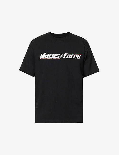 PLACES + FACES: Worldwide logo-print cotton-jersey T-shirt