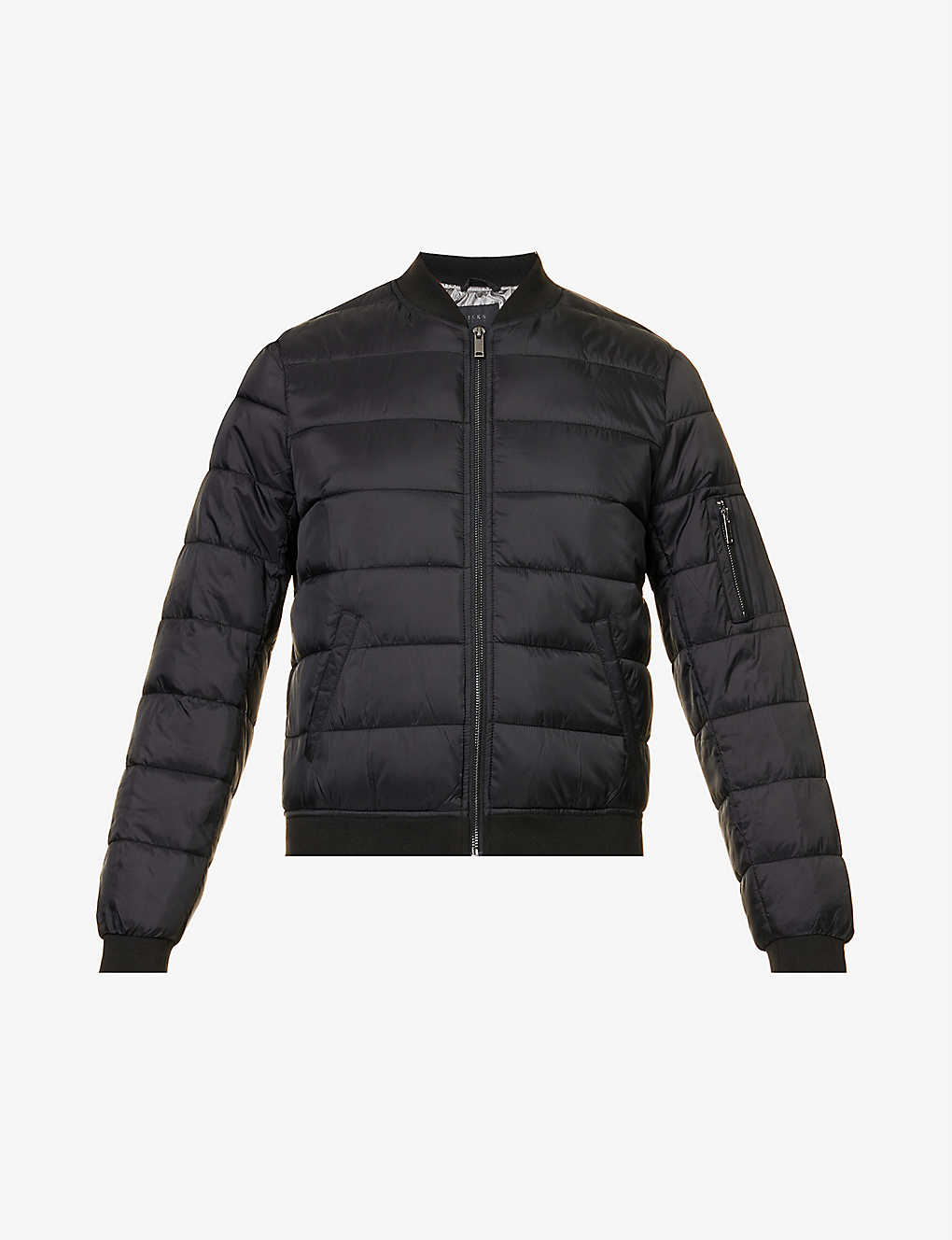Ikks Long-sleeves Quilted Shell Jacket In Black