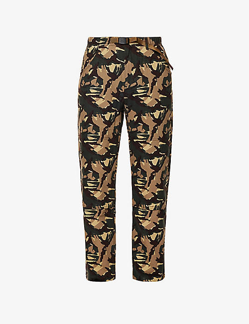 GRAMICCI: Integrated-belt camouflage-pattern cotton-canvas trousers