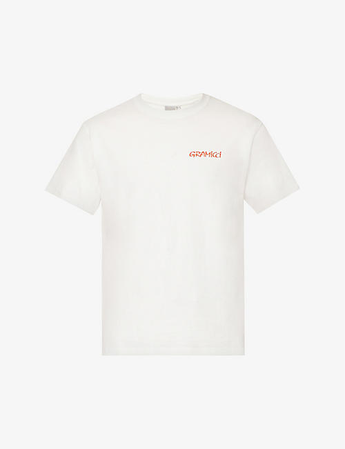 GRAMICCI: Big Leaf graphic-print cotton-jersey T-shirt