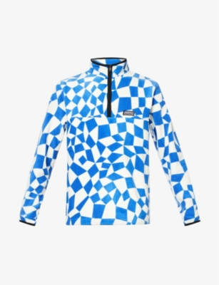 Mock-neck quarter-zip fleece jumper