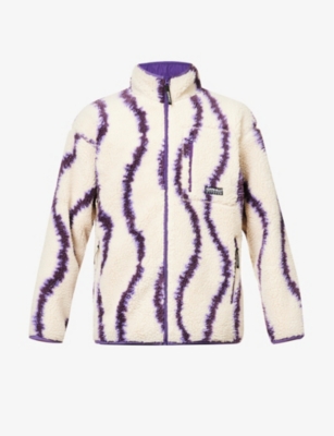Chest-pocket branded fleece jacket