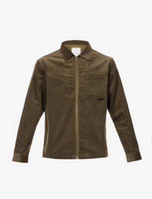 GRAMICCI: Spread-collar grid-textured cotton overshirt